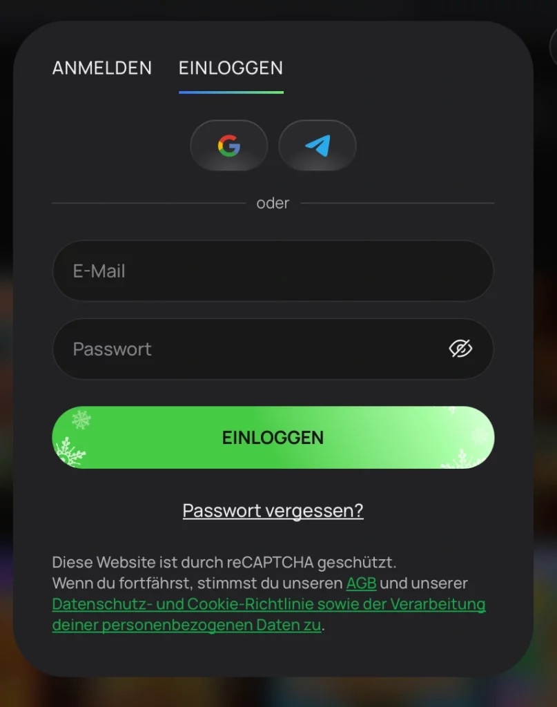 Wie logge ich mich ein?